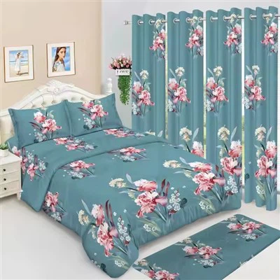 बिस्तर के लिए प्रिंट पीच स्किन फैब्रिक को फैलाएं